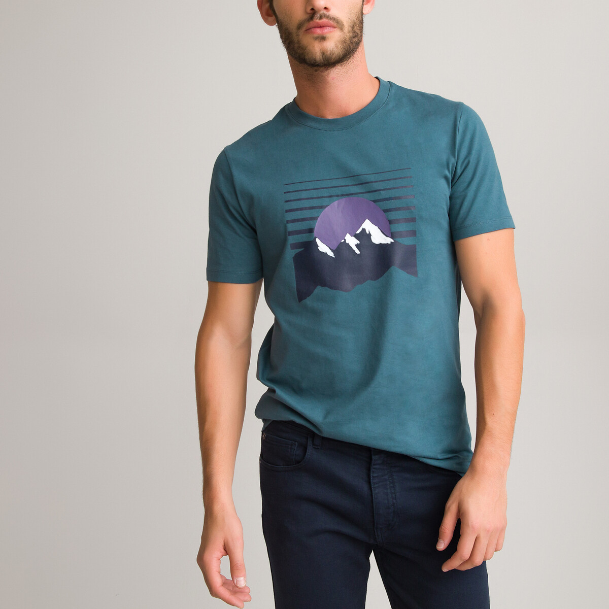 

Футболка LA REDOUTE COLLECTIONS, Синий, С круглым вырезом и короткими рукавами XL синий