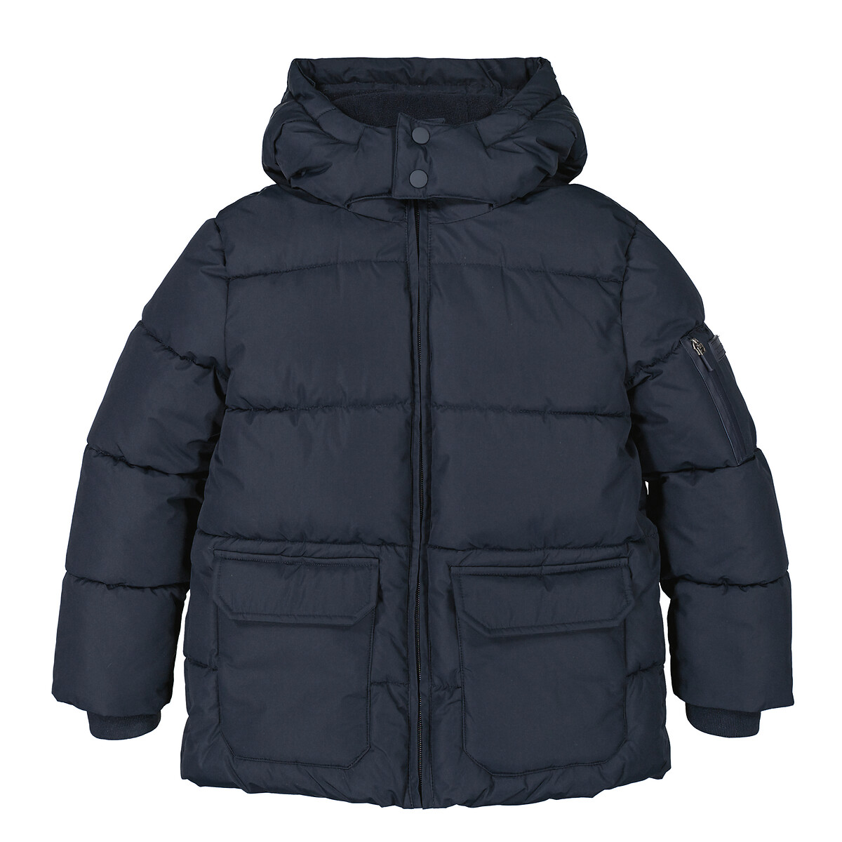Куртка стеганая утепленная с капюшоном средней длины  3 года - 94 см синий LaRedoute, размер 3 года - 94 см - фото 5