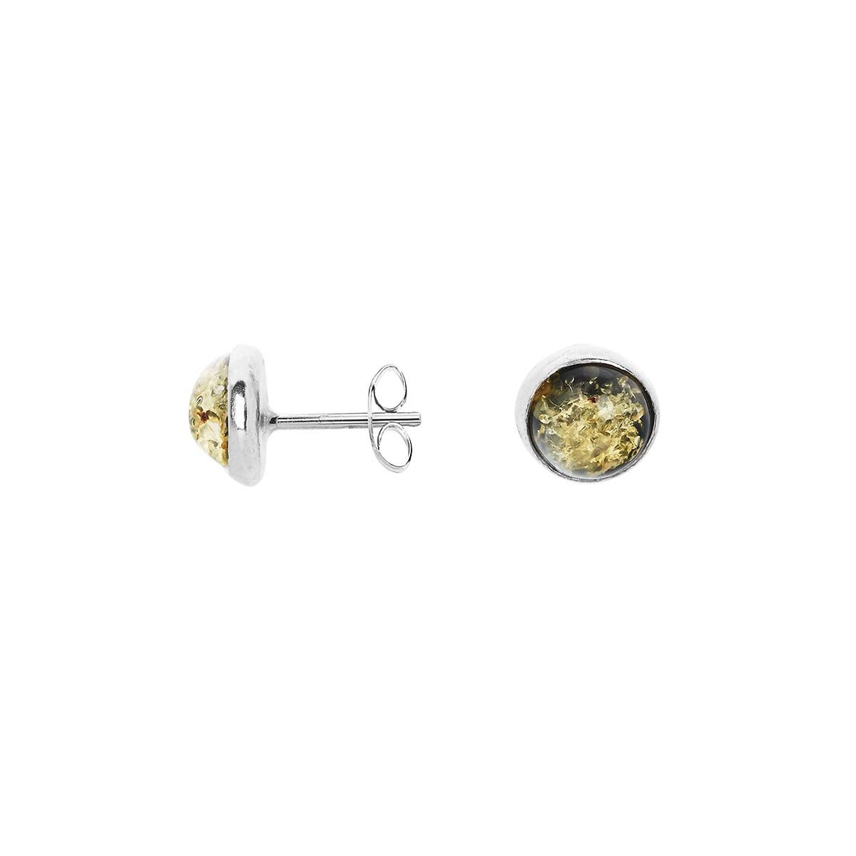 Boucles d'oreilles en Argent 925/1000 et Ambre