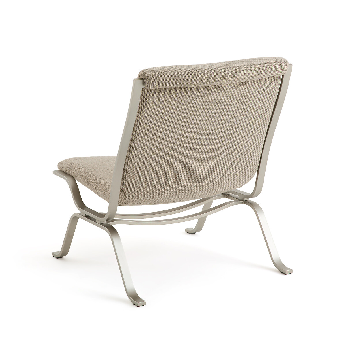 Кресло Плетеное из ткани меланж и металла Pawel единый размер бежевый LaRedoute - фото 4