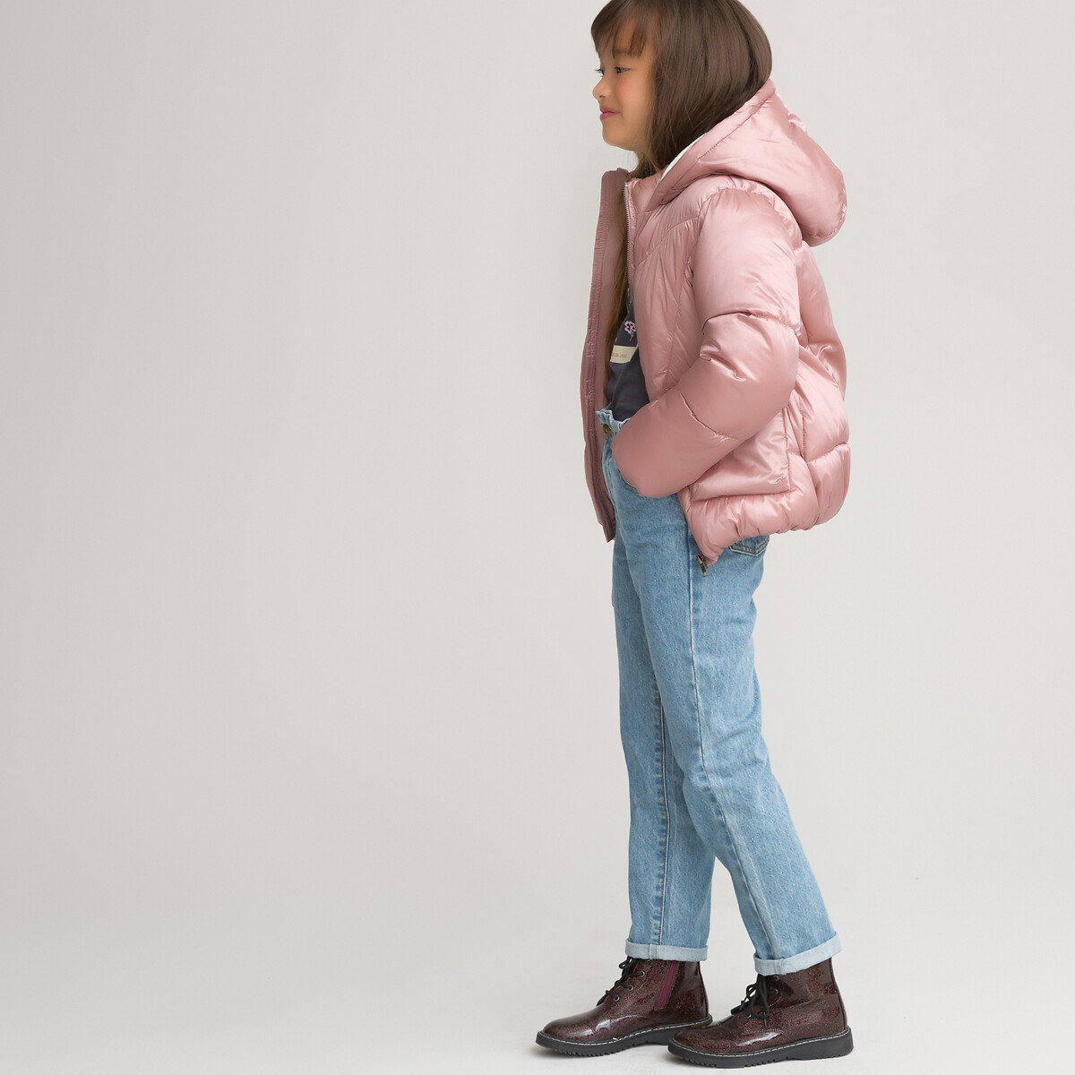 Куртка LaRedoute Стеганая с капюшоном подкладка из микрофлиса 3-12 лет 12 лет -150 см розовый, размер 12 - фото 2