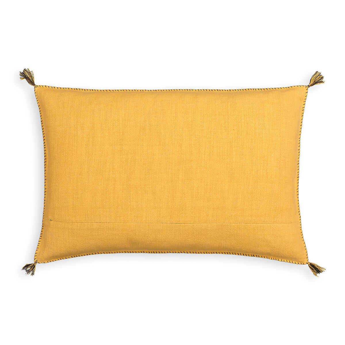 Чехол На подушку из льнахлопка Chad 60 x 40 см желтый LaRedoute, размер 60 x 40 см - фото 2