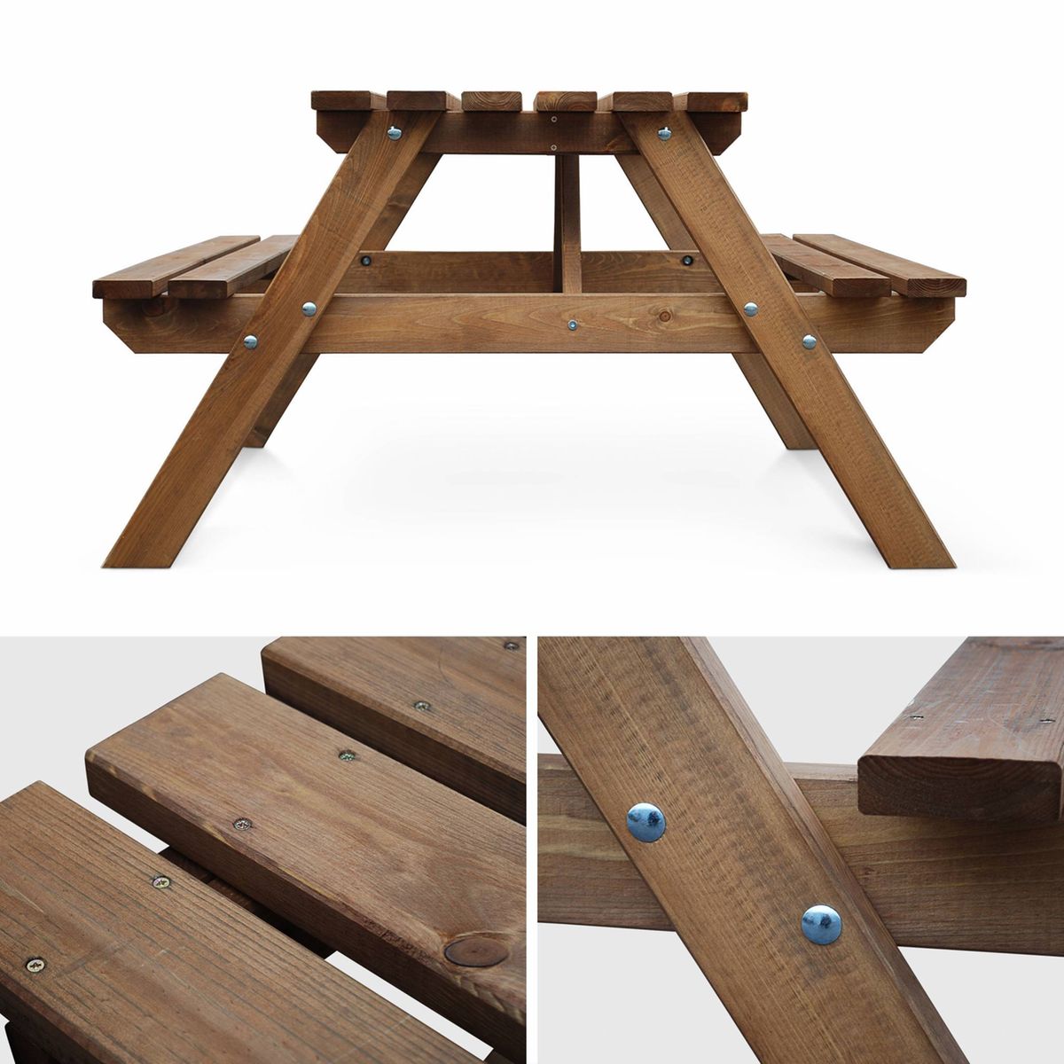 Table de pique nique padano 150cm rectangulaire avec bancs, salon de ... Table de pique nique padano 150cm rectangulaire avec bancs, salon de ...