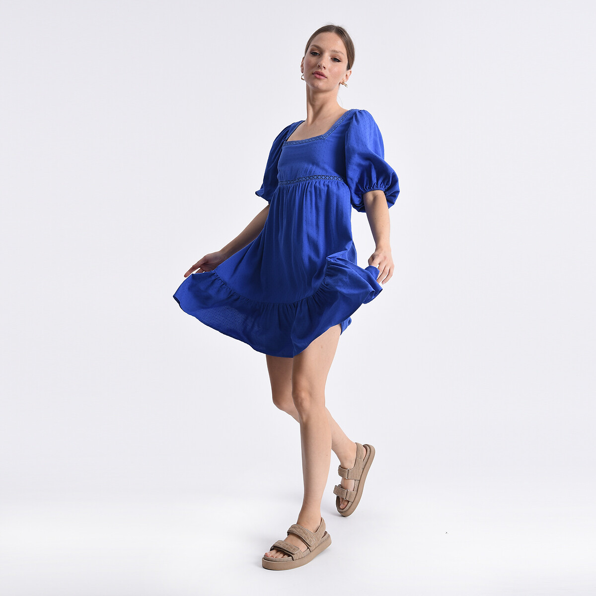 Платье MOLLY BRACKEN С покроем babydoll с вырезом на спинке XL синий, размер XL - фото 3