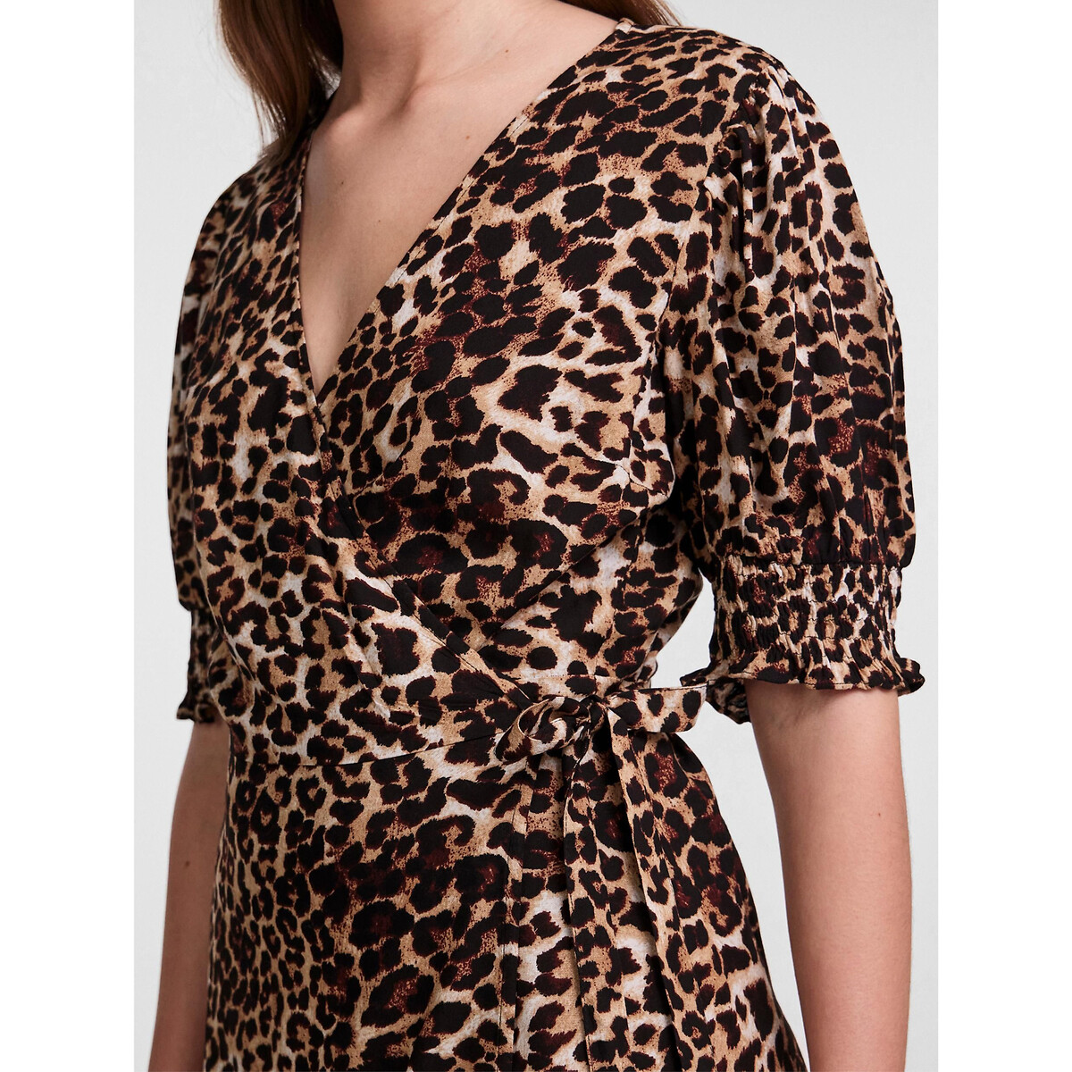 Платье С запахом и леопардовым принтом S другие LaRedoute, размер S - фото 2