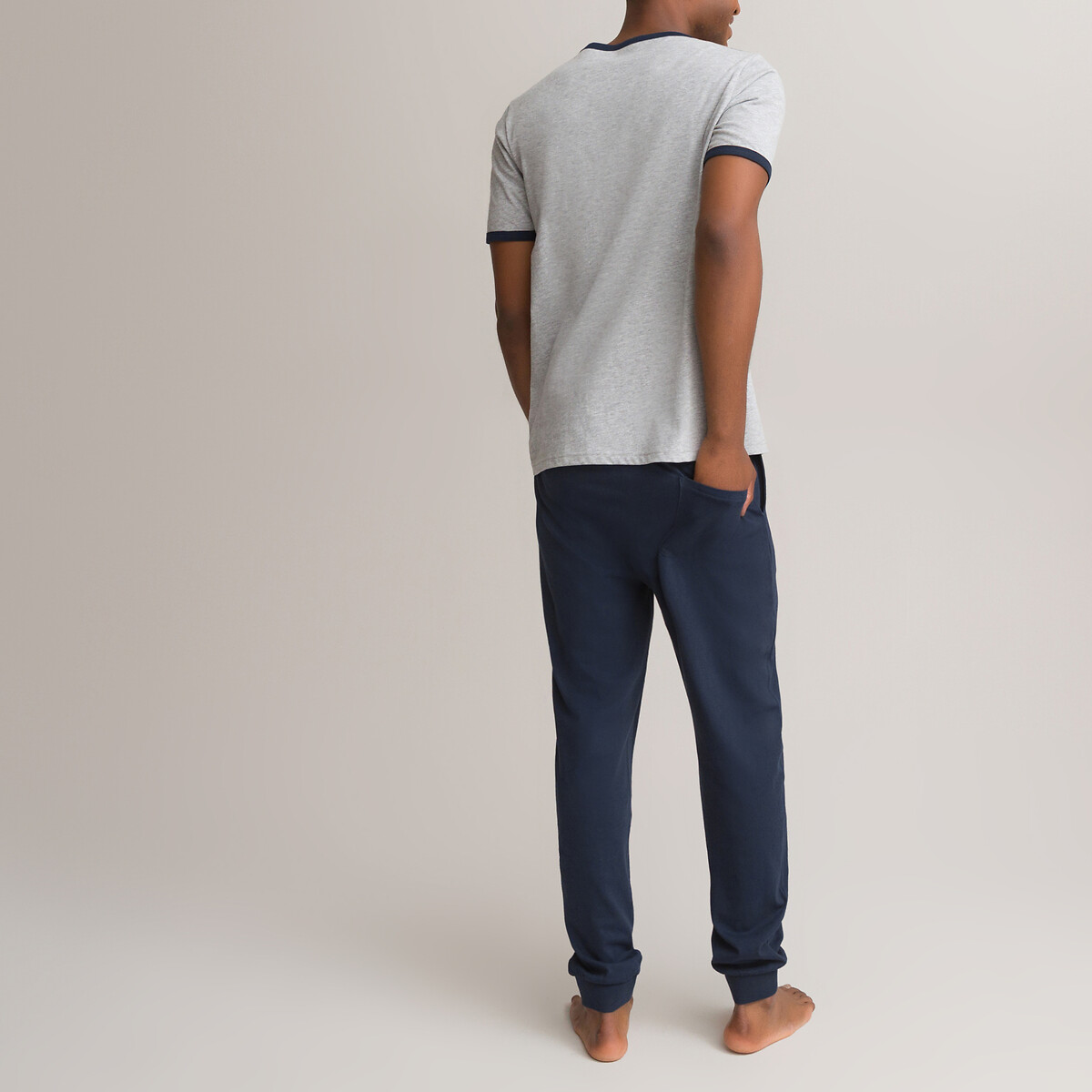 Пижама LaRedoute С короткими рукавами из биохлопка XL синий, размер XL - фото 4