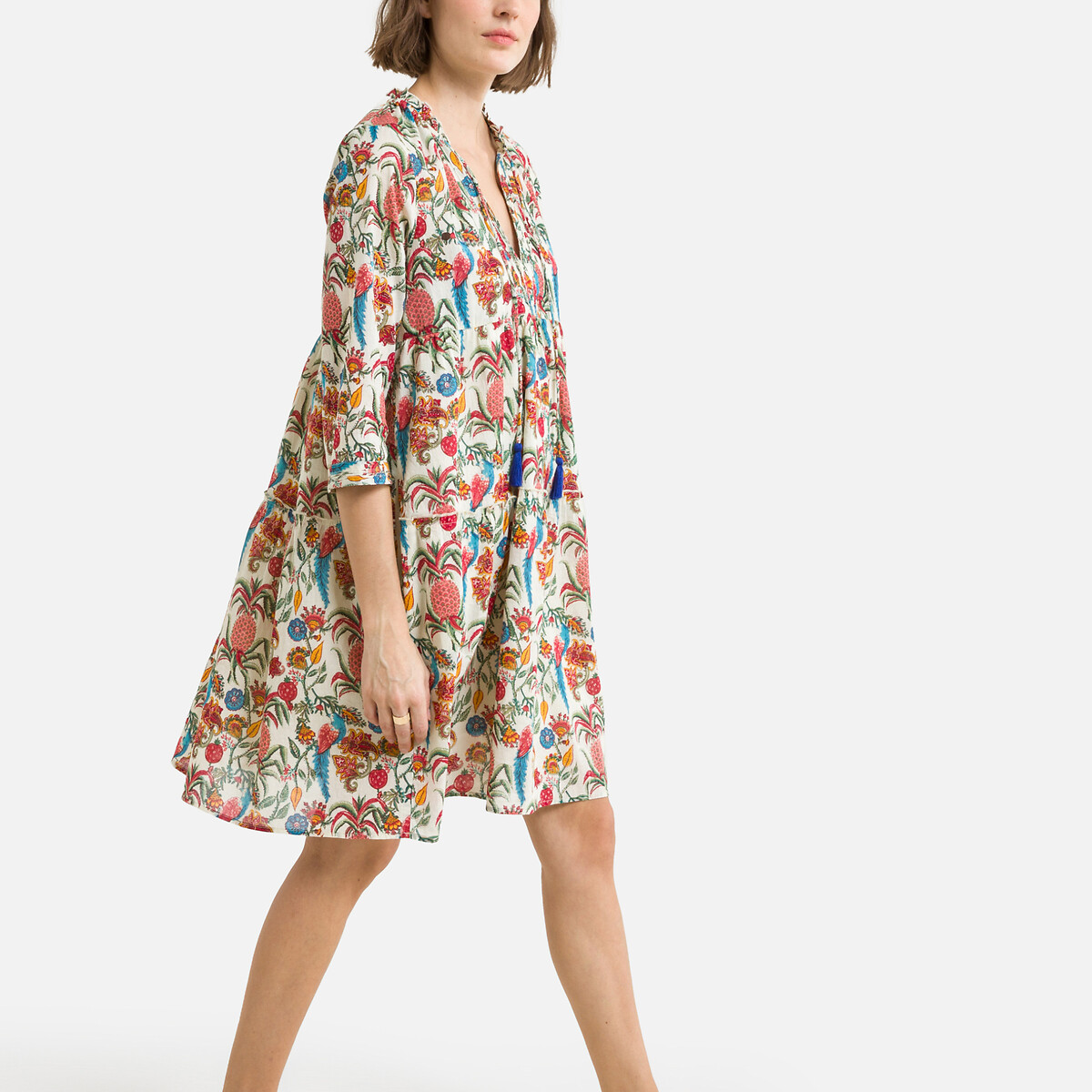 Платье LEON & HARPER Объемное с принтом RUDRA M разноцветный, размер M - фото 2