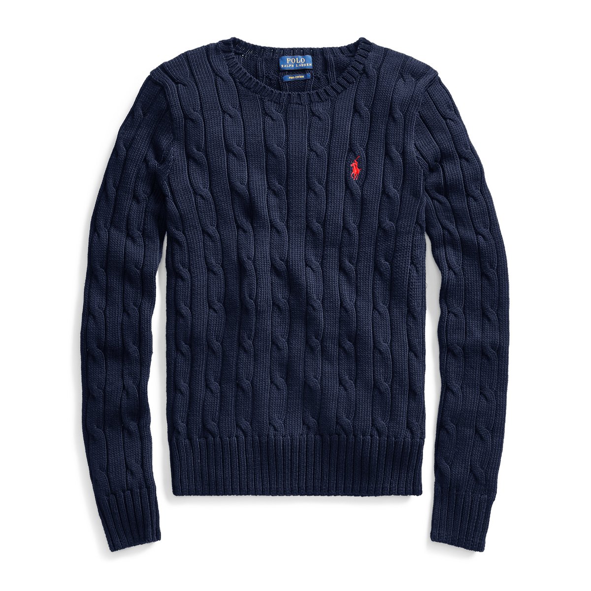 Пуловер LaRedoute С круглым вырезом из тонкого витого трикотажа из хлопка XS синий, размер XS - фото 4