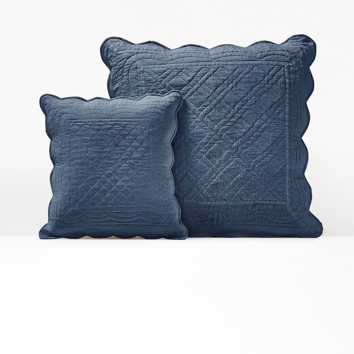 Чехол La Redoute На подушку или подушку-валик из хлопка SCENARIO 65 x 65 см синий, размер 65 x 65 см - фото 1
