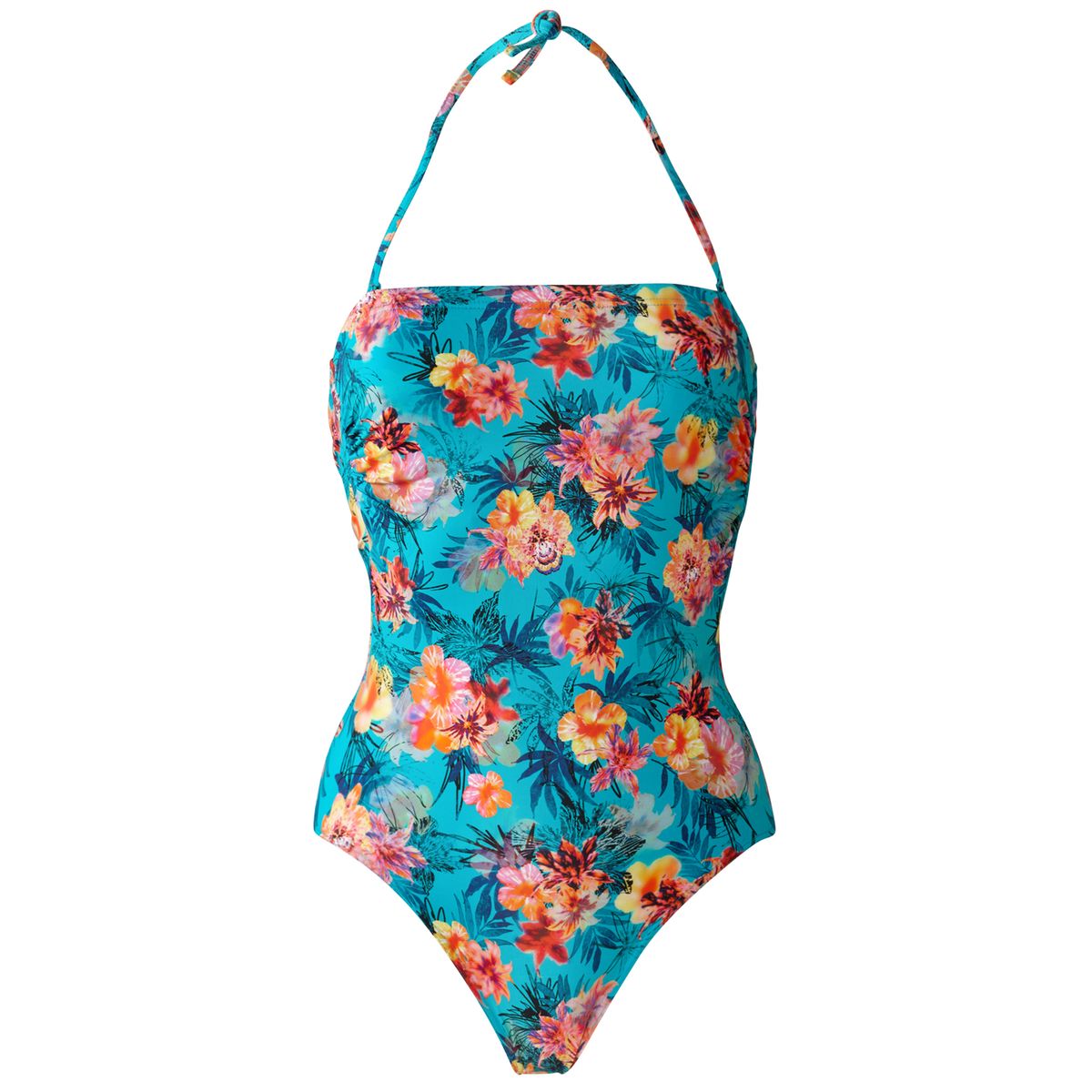 Maillot de bain 1 pièce, bustier, imprimé