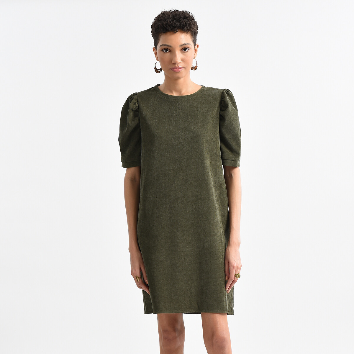 

Платье LaRedoute, Зеленый, Платье С короткими объемными рукавами S зеленый