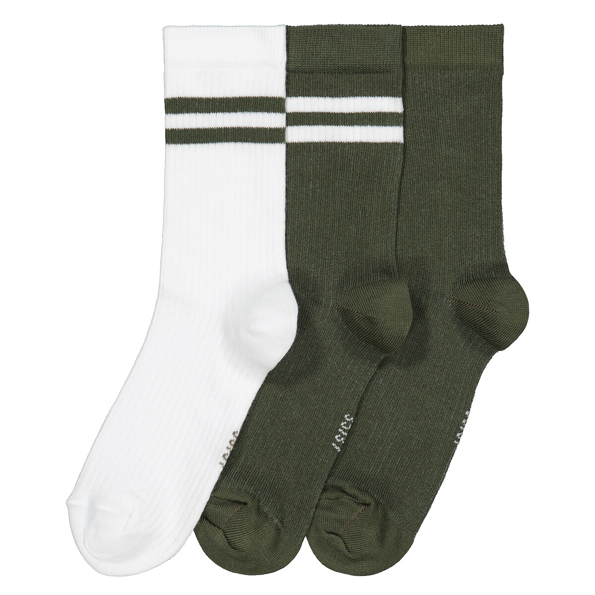 Комплект из трех пар носков Средней высоты 35/37 зеленый LaRedoute, размер 35/37