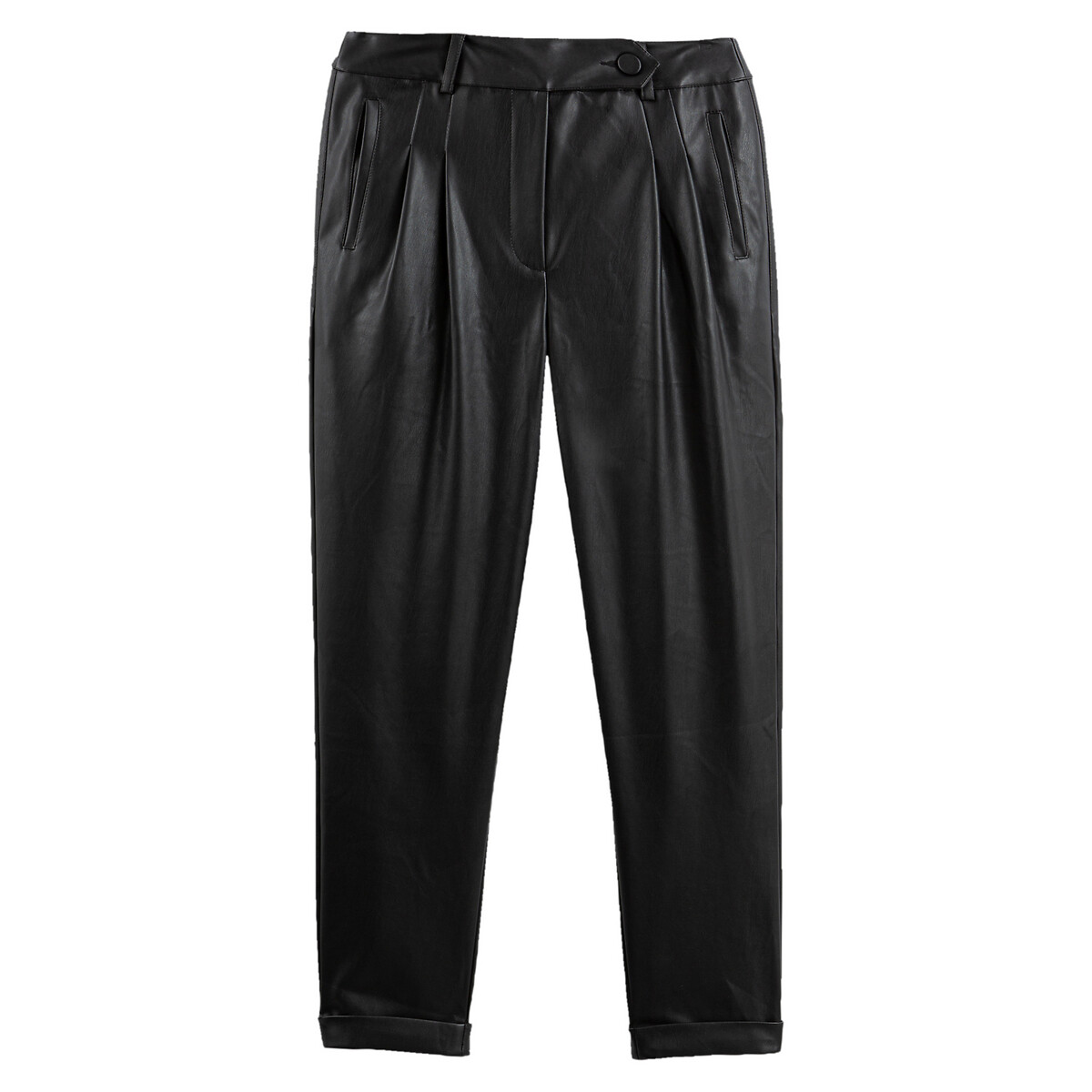 Pantalon à pinces en simili