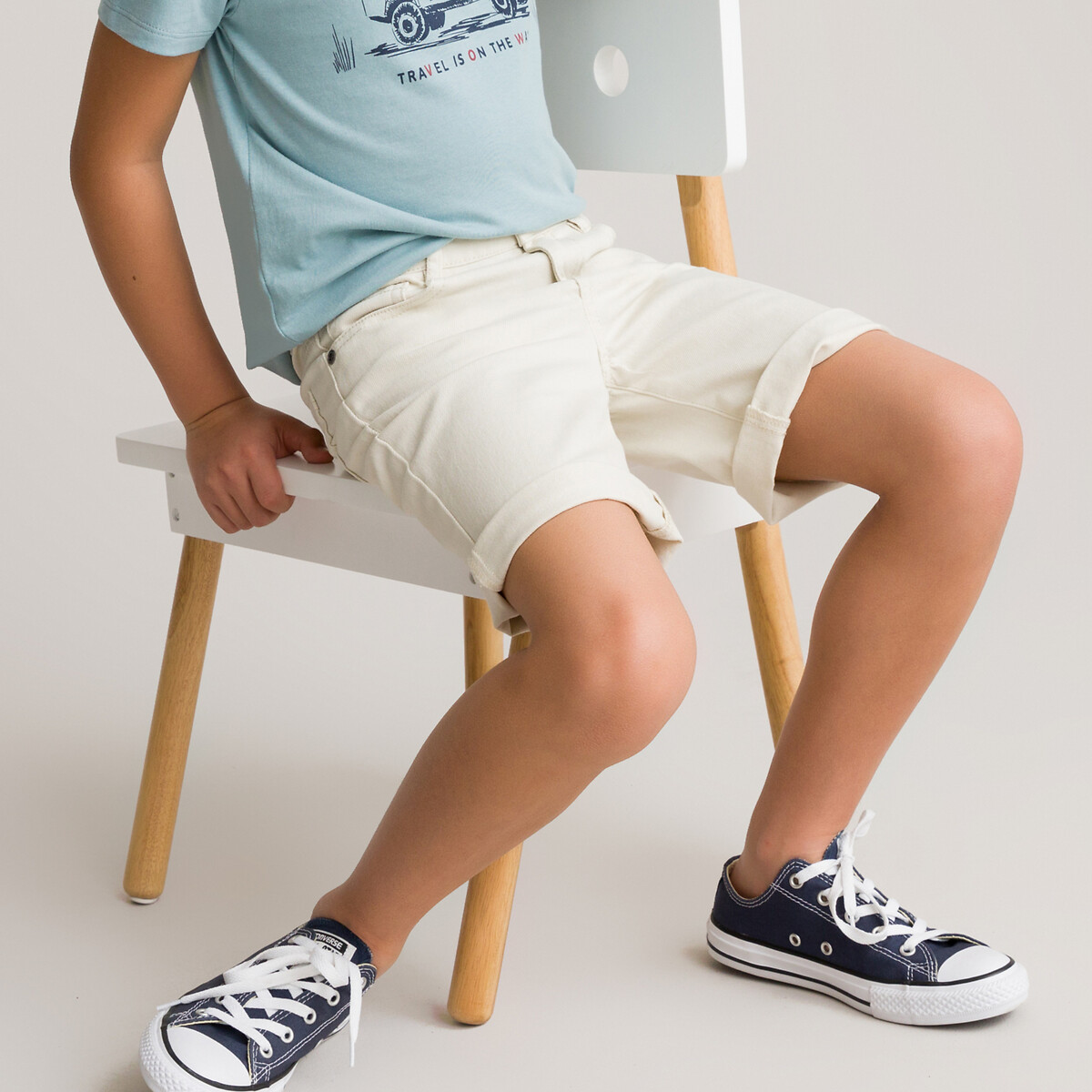 Бермуды LaRedoute Из джинсовой ткани 3-12 лет 12 белый, размер 12 - фото 2