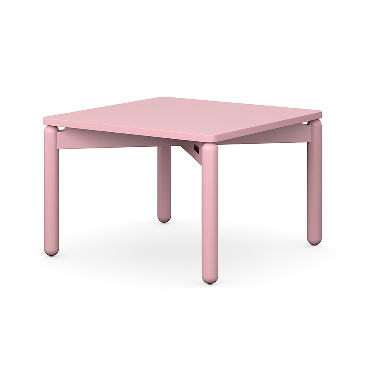 Столик кофейный Saga 60х60 см  2 персоны розовый LaRedoute, размер 2 персоны