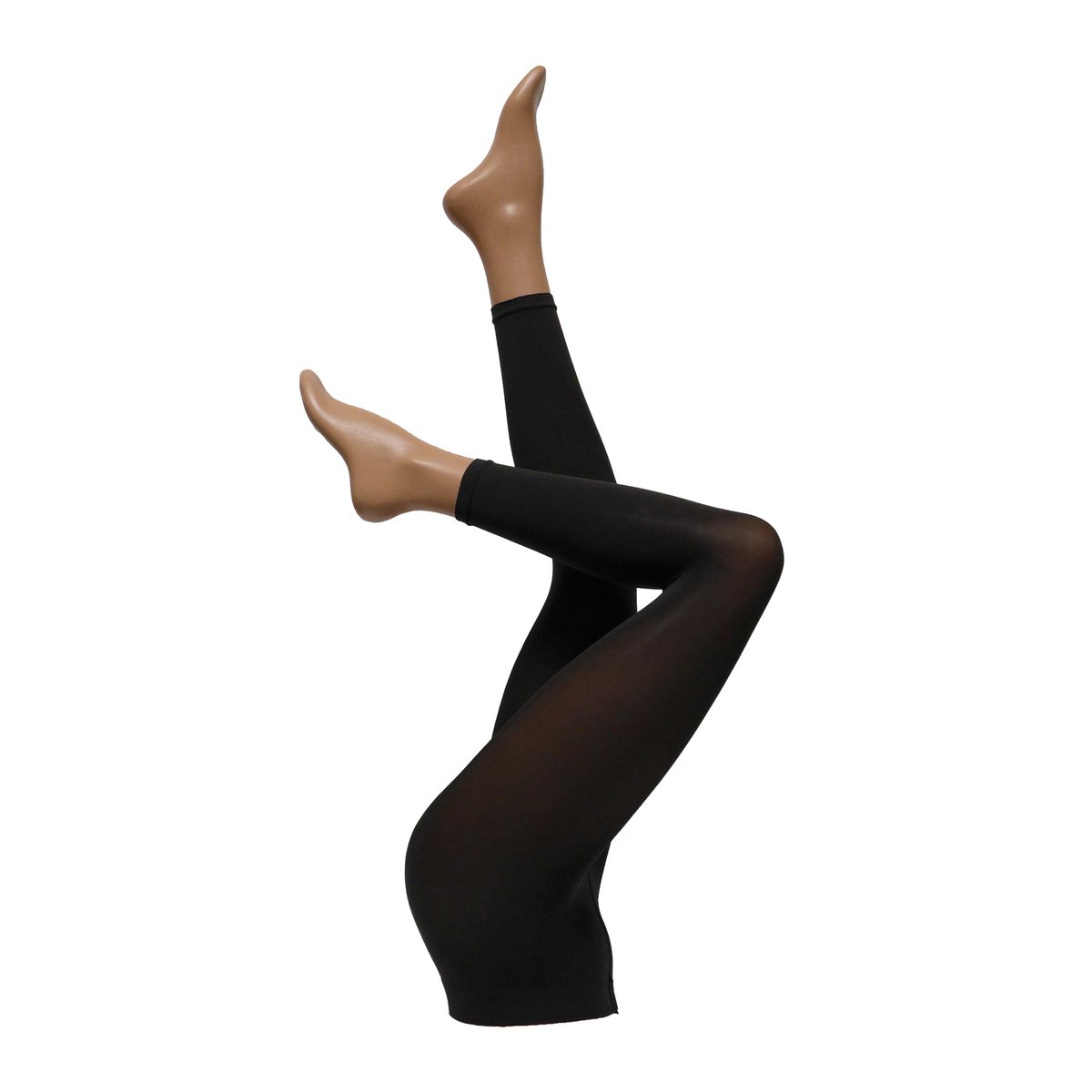 Collants opacos sem pé, acetinados, 60 deniers