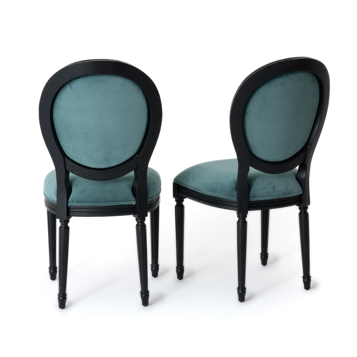 Комплект из 2 стульев-медальон из LaRedoute Велюра Lipstick единый размер синий - фото 3