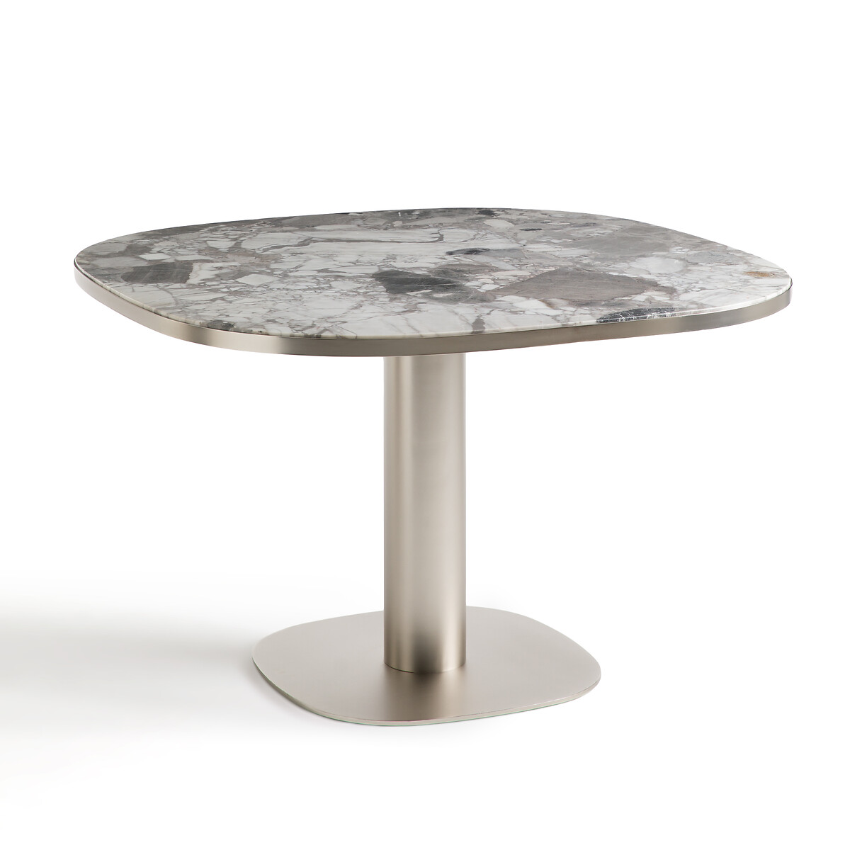 Стол обеденный из серого мрамора Lixfeld на 6 персон серый