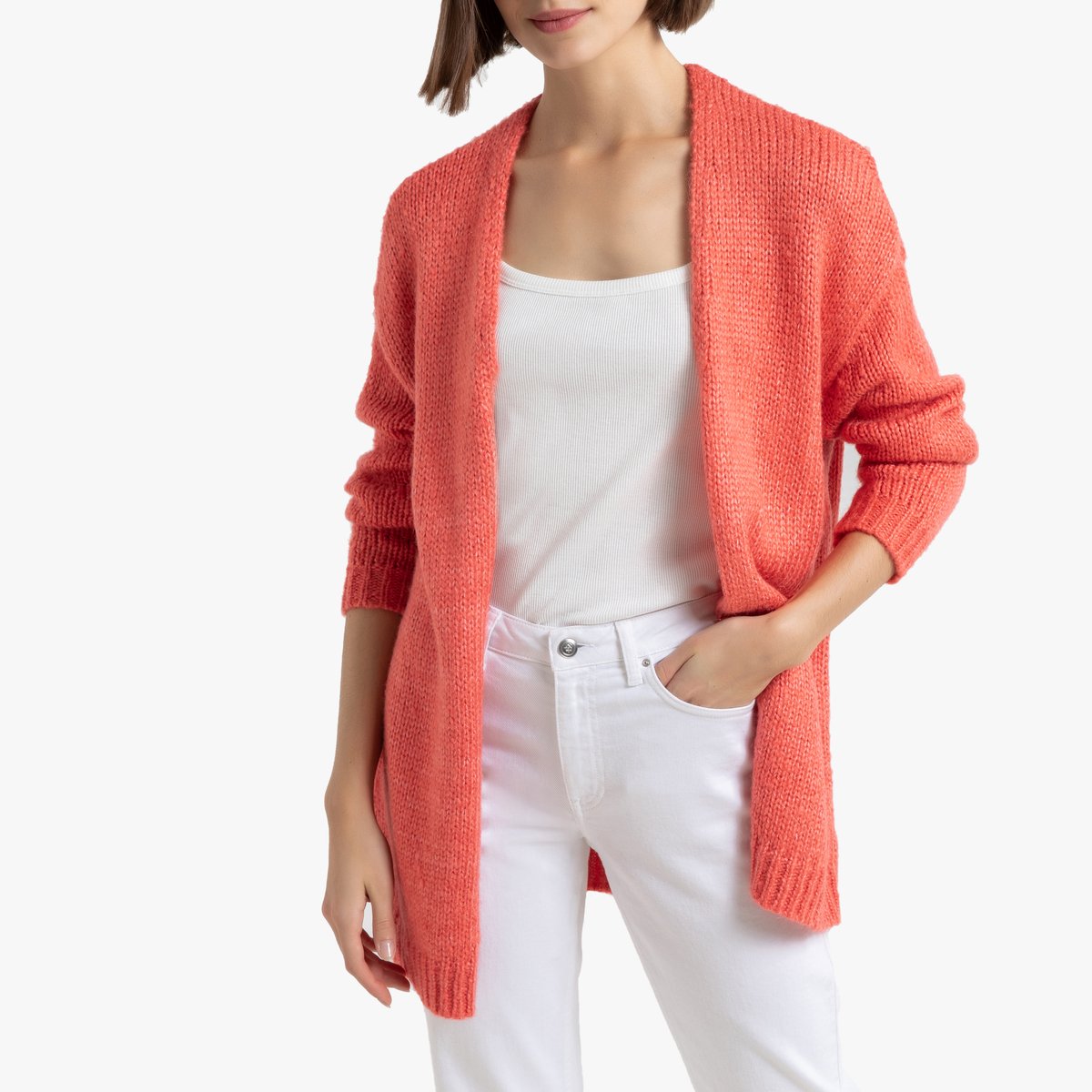 

Кардиган La Redoute, Розовый, Из плотного трикотажа M розовый