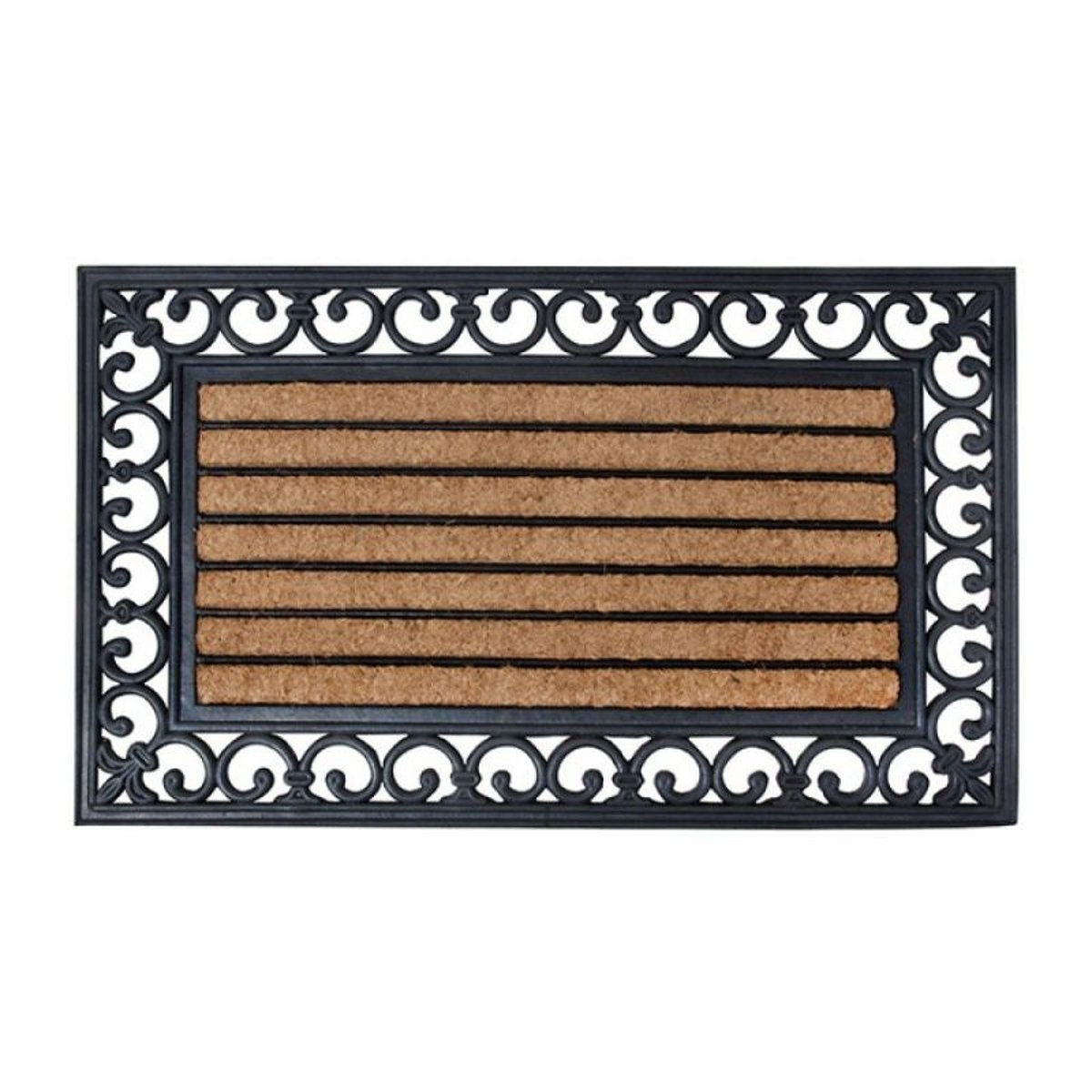Paillasson Rectangulaire en Coco et Caoutchouc - 75 x 45cm