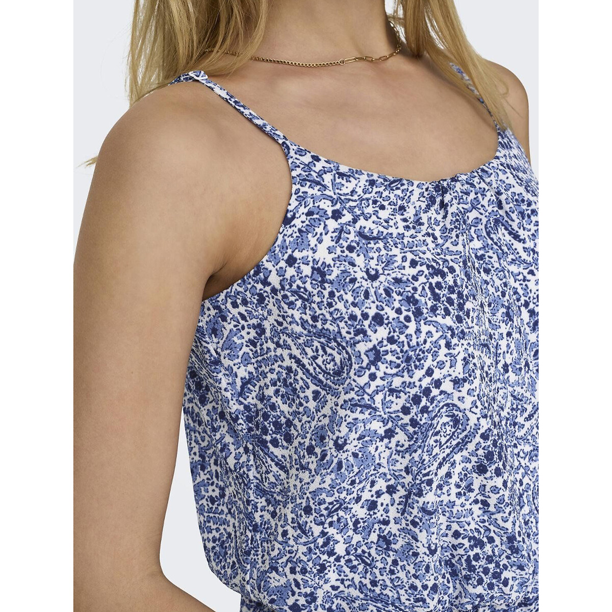 Платье-миди без рукавов с завязками  46 синий LaRedoute, размер 46 - фото 3