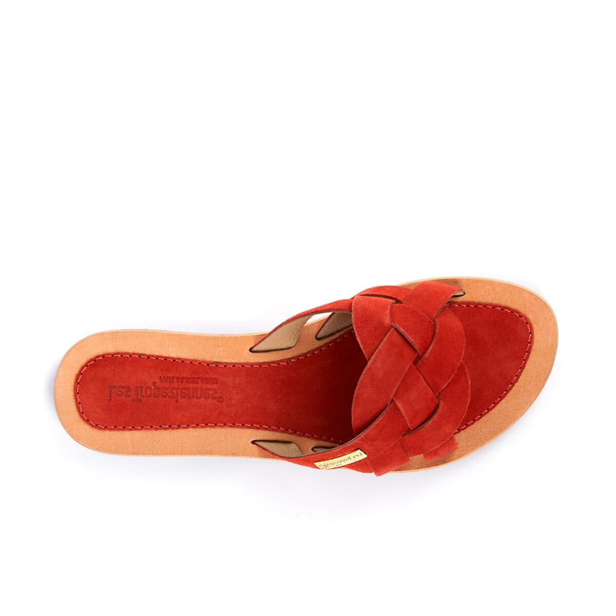 Туфли LaRedoute Без задника кожаные Diffa 37 оранжевый, размер 37 - фото 3