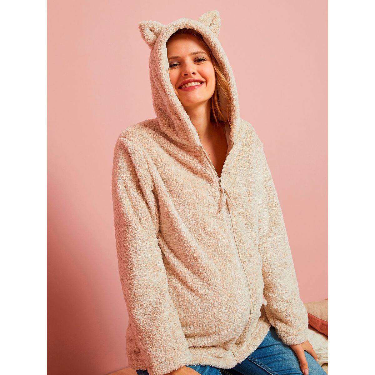 Veste homewear grossesse et allaitement toute douce