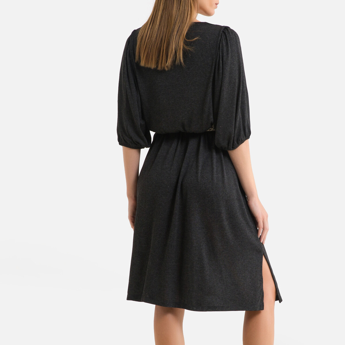 Платье SESSUN С объемными рукавами на пуговицах JIL XS черный, размер XS - фото 4