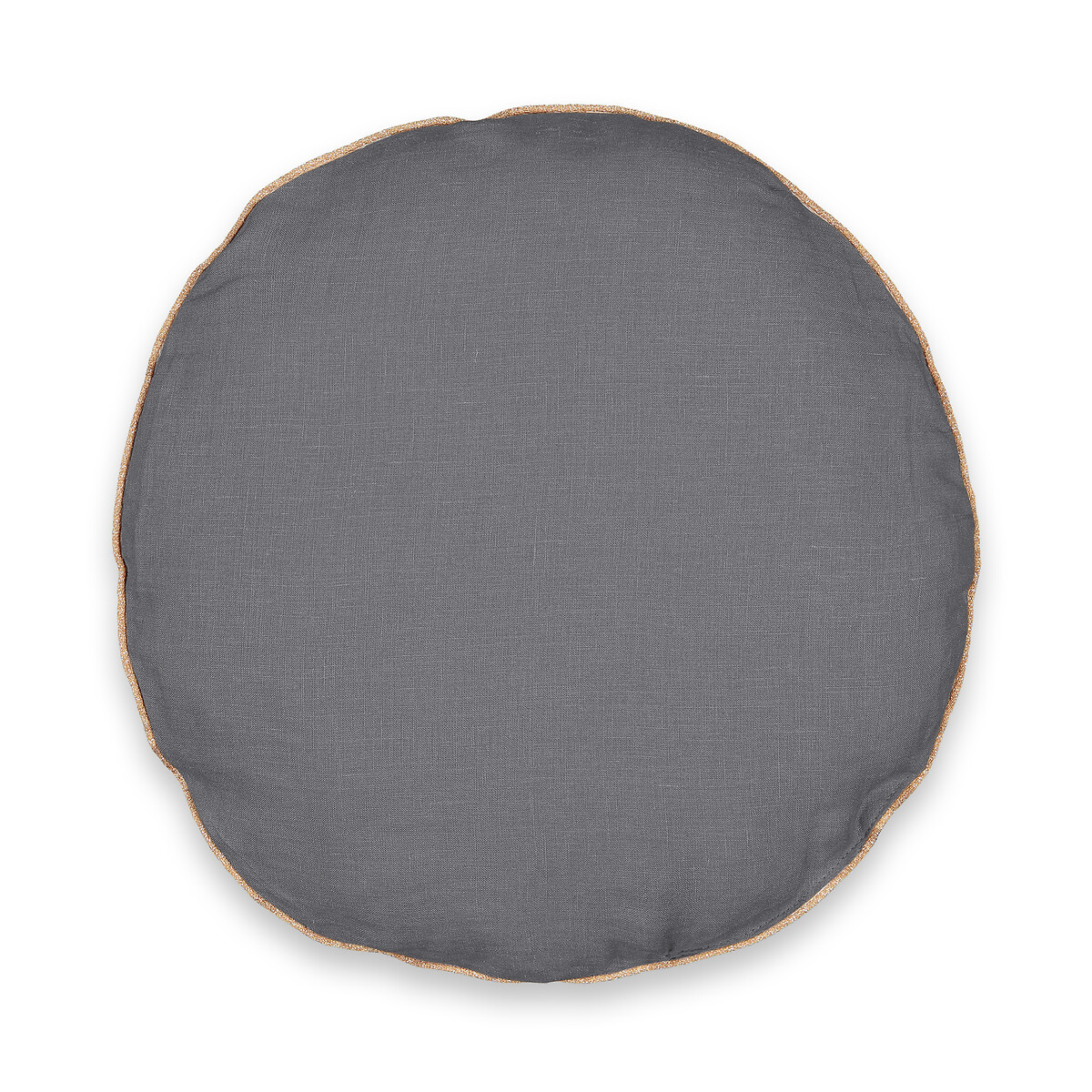 Подушка круглая из стираного льна Onega диаметр 40 см серый занавеска из 100 льна onega 260 x 135 см бежевый