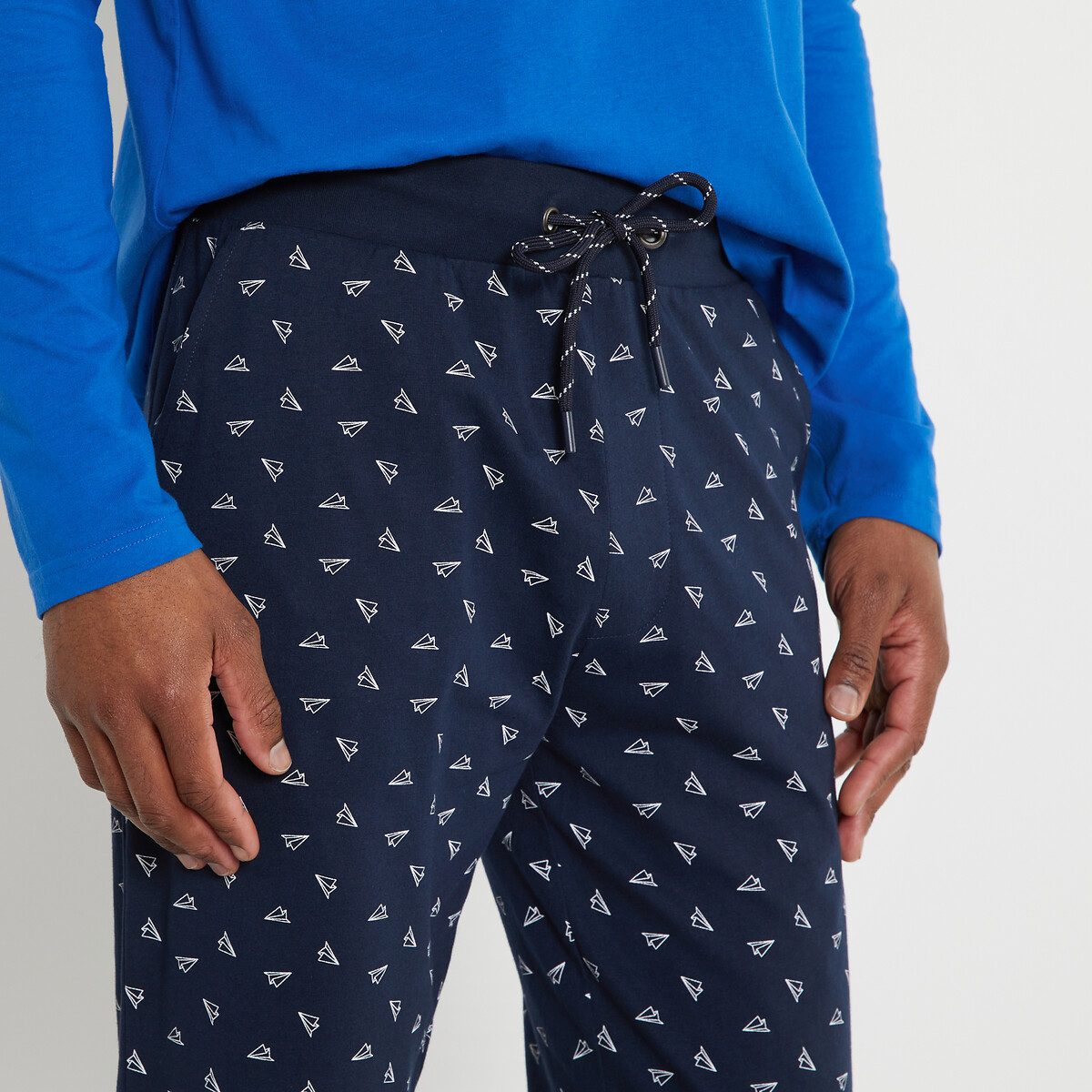 Пижама с длинными рукавами  S синий LaRedoute, размер S - фото 3