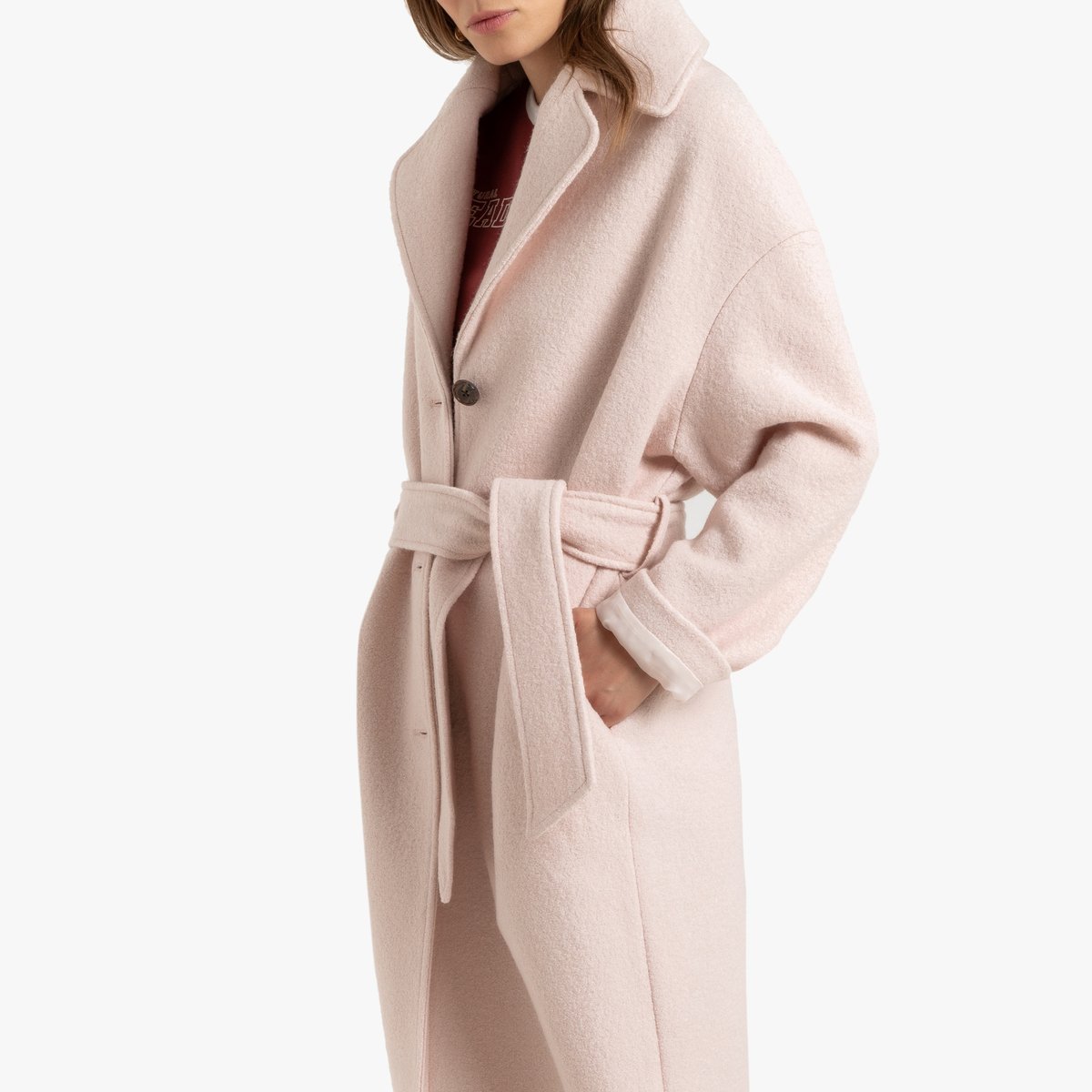 Пальто La Redoute Средней длины 42 (FR) - 48 (RUS) розовый, размер 42 (FR) - 48 (RUS) Средней длины 42 (FR) - 48 (RUS) розовый - фото 3