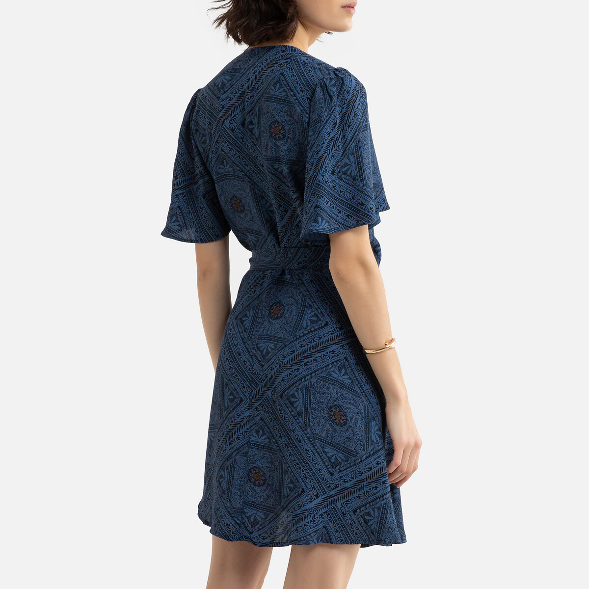 Платье SESSUN Короткое RIO SWING Короткие рукава M синий, размер M - фото 4