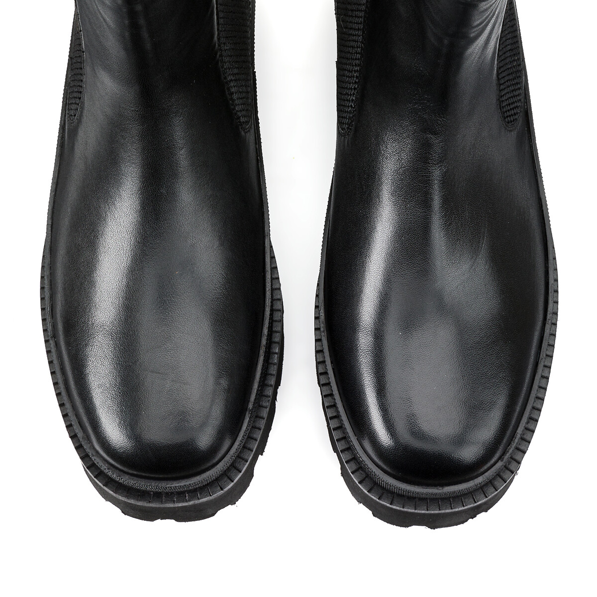 Ботинки-челси LA REDOUTE COLLECTIONS PLUS Ботинки-челси Из кожи на низком каблуке широкая стопа 38-45 40 черный, размер 40 - фото 3