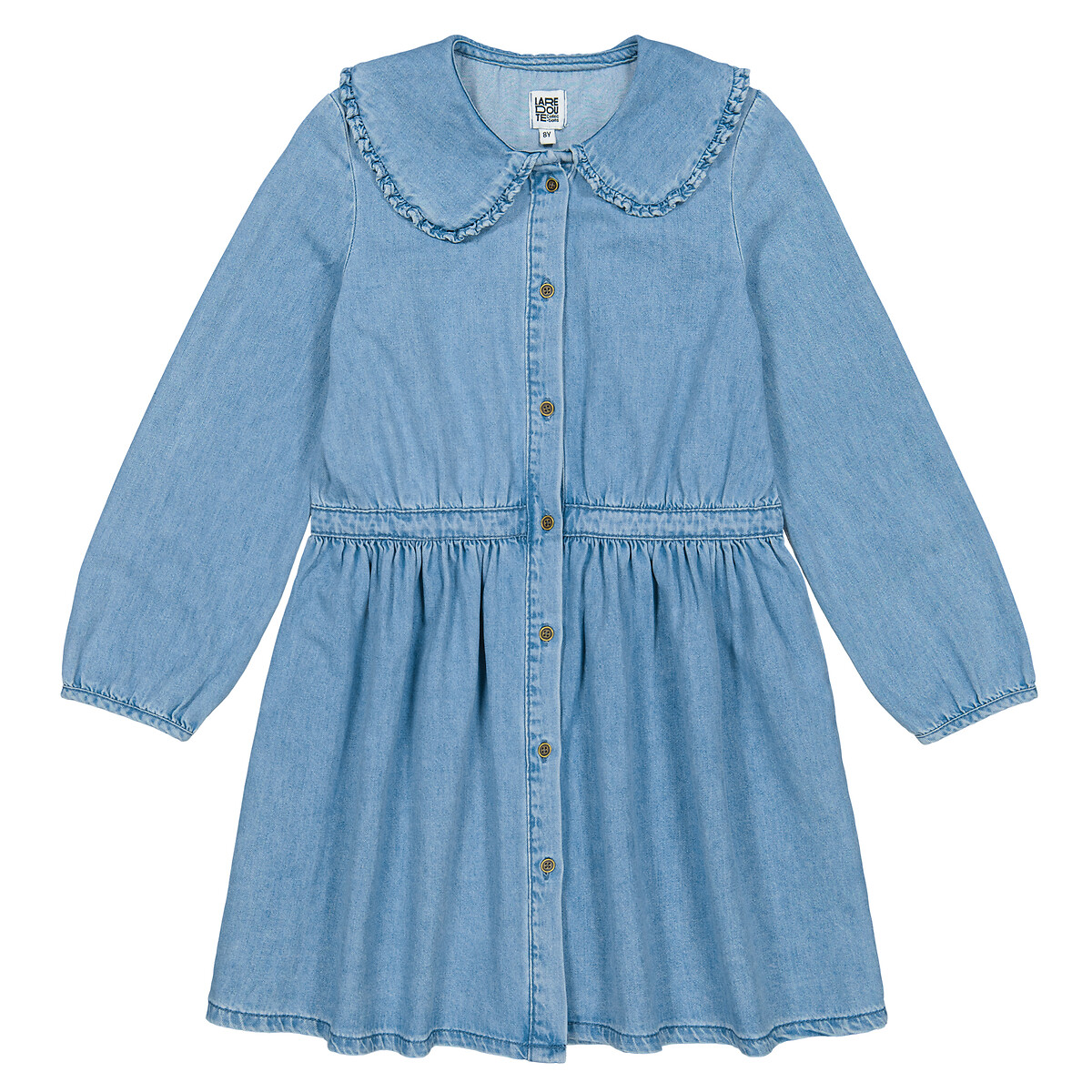 Платье Расклешенное с закругленным отложным воротником 7 лет - 120 см синий LaRedoute, размер 7 лет - 120 см - фото 3