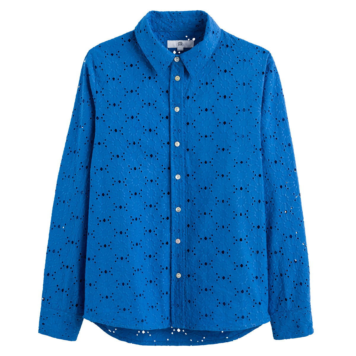 Рубашка С длинными рукавами из английской вышивк 48 (FR) - 54 (RUS) синий LaRedoute, размер 48 (FR) - 54 (RUS) Рубашка С длинными рукавами из английской вышивк 48 (FR) - 54 (RUS) синий - фото 5
