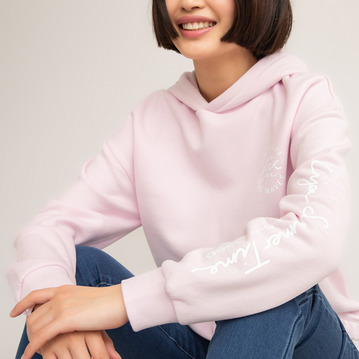 

Свитшот LaRedoute, Розовый, С капюшоном 10-18 лет 10 лет - 138 см розовый
