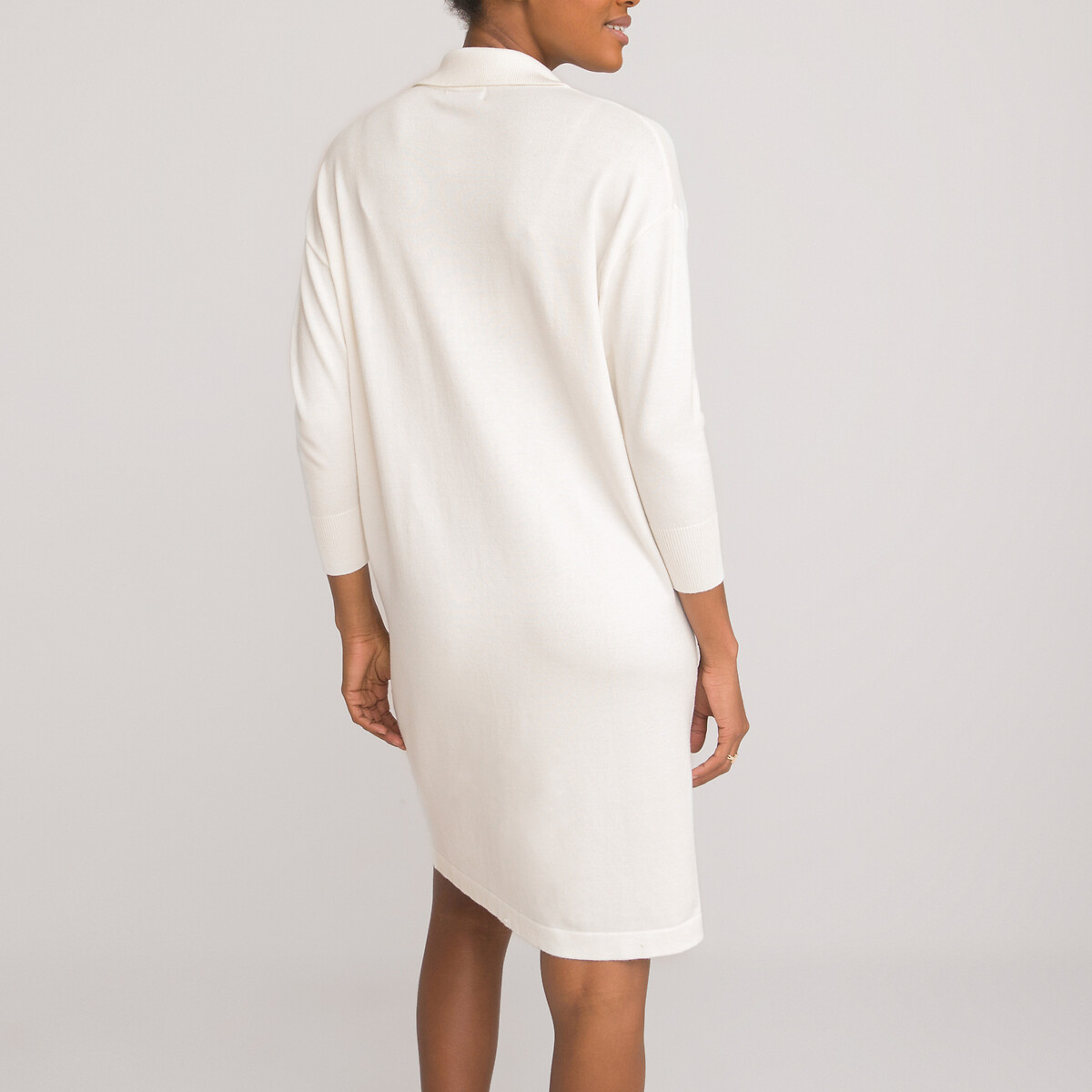 Платье-пуловер LA REDOUTE COLLECTIONS С воротником поло и длинными рукавами XL бежевый, размер XL - фото 4