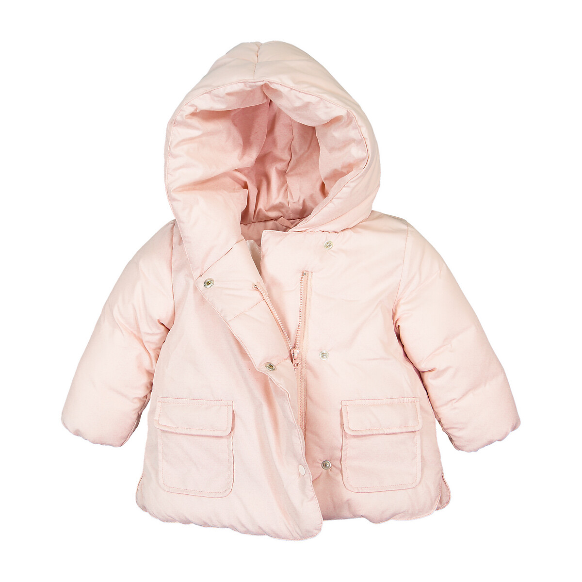 Куртка La Redoute Стеганая утепленная с капюшоном 3 мес-4 года 4 года - 102 см розовый, размер 4 года - 102 см - фото 2