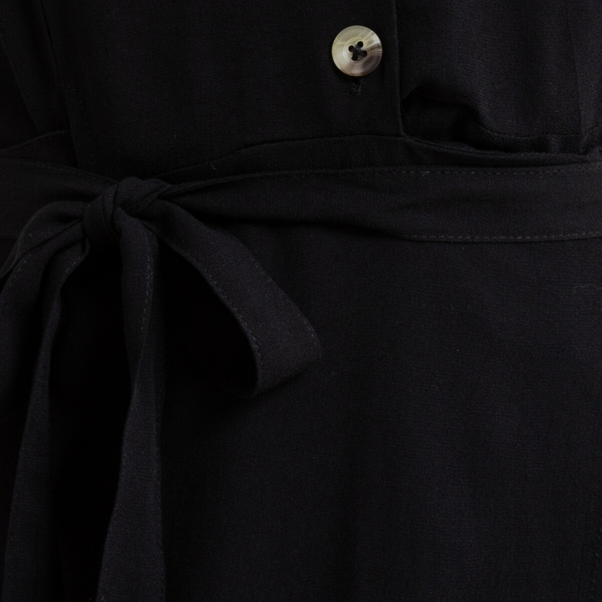 Платье La Redoute Из биохлопка с короткими рукавами ROBERTA XS черный, размер XS - фото 4