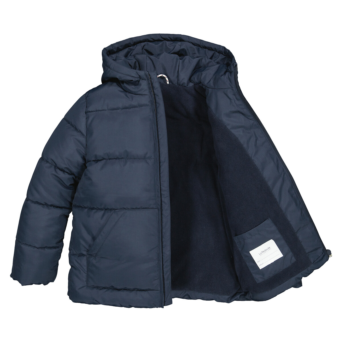 Куртка Стеганая утепленная с капюшоном флисовая подкладка 10 лет - 138 см синий LaRedoute, размер 10 лет - 138 см - фото 5