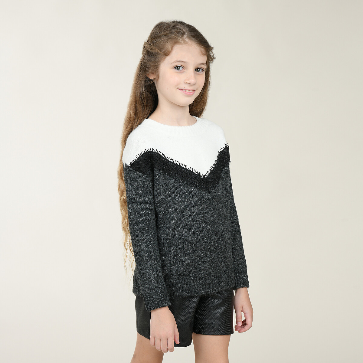 Пуловер La Redoute 4-14 лет 10/12 лет - 138/150 см серый, размер 10/12 лет - 138/150 см