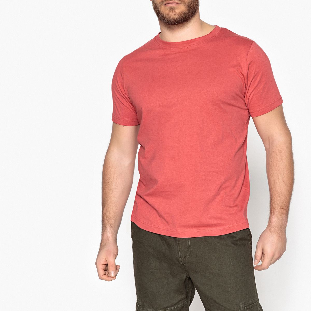 Tee shirt col rond uni, manches courtes