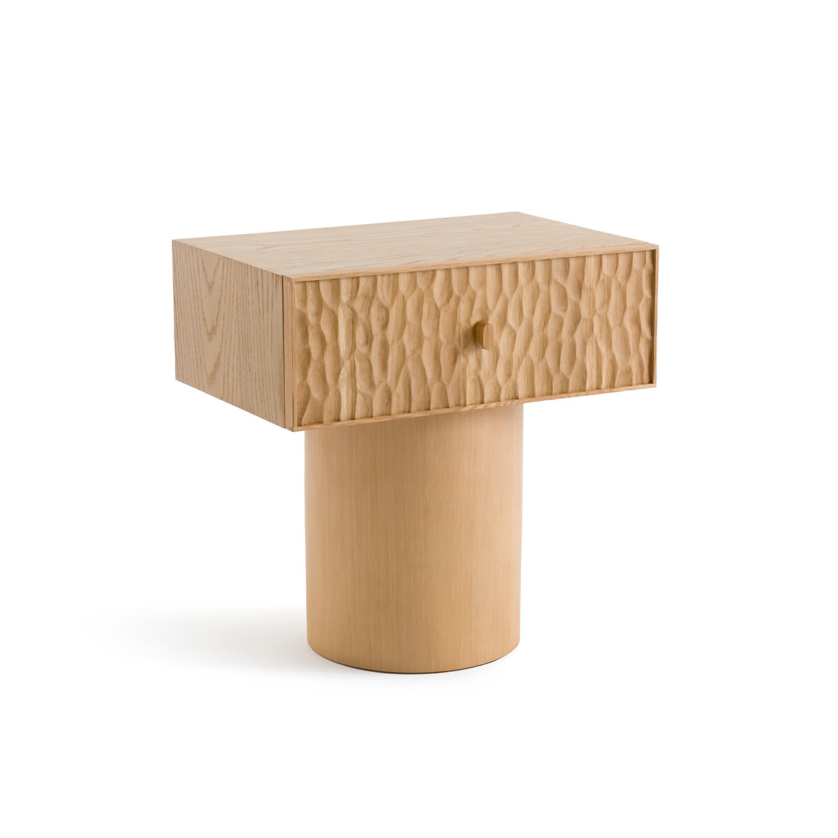 Столик прикроватный из дуба с ящиком Mason единый размер каштановый прикроватный столик с 1 ящиком agura единый размер каштановый