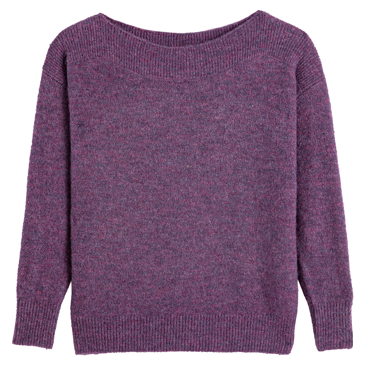 Пуловер LA REDOUTE COLLECTIONS С вырезом-лодочка из пышного трикотажа XL фиолетовый, размер XL - фото 5