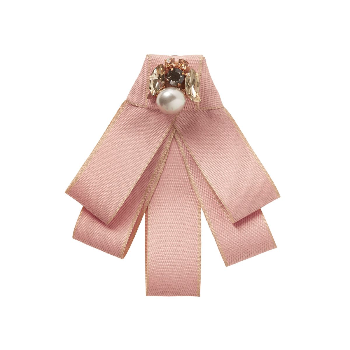 Broche à rubans et pierres fantaisie