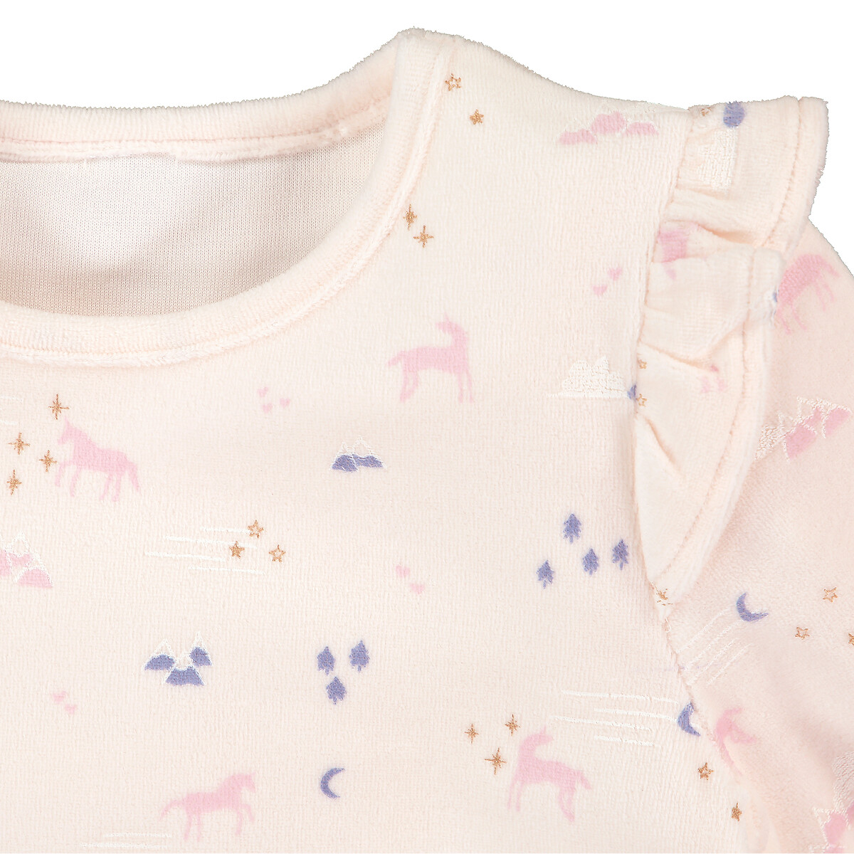 Ночная LaRedoute Рубашка из велюра биохлопок 3-12 лет 4 года - 102 см розовый, размер 4 года - 102 см - фото 2
