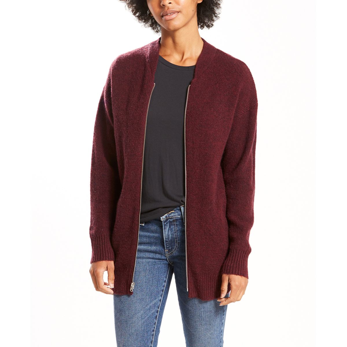 Cardigan zippé