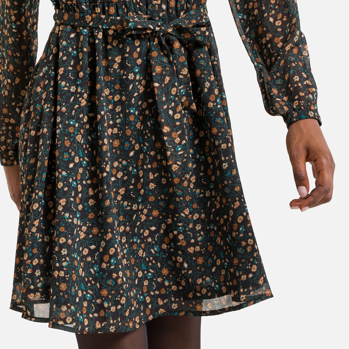 Платье ONLY Платье С цветочным принтом и V-образным вырезом XL оранжевый, размер XL - фото 2