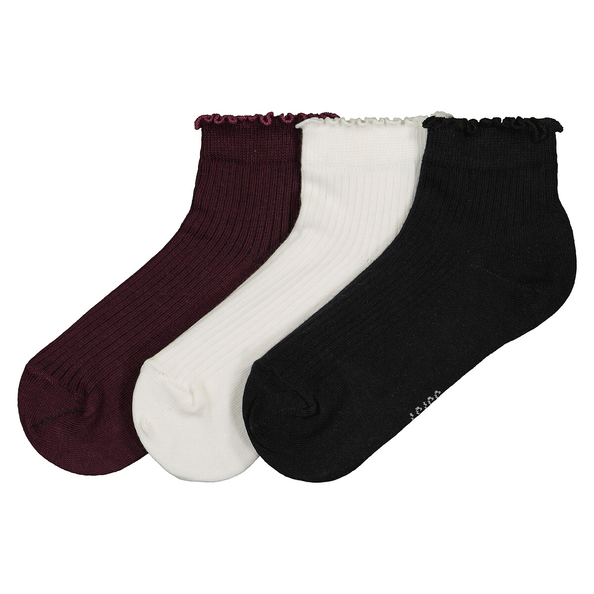 Комплект из 3 пар носков LA REDOUTE COLLECTIONS Комплект из 3 пар носков La Redoute 35/37 красный, размер 35/37