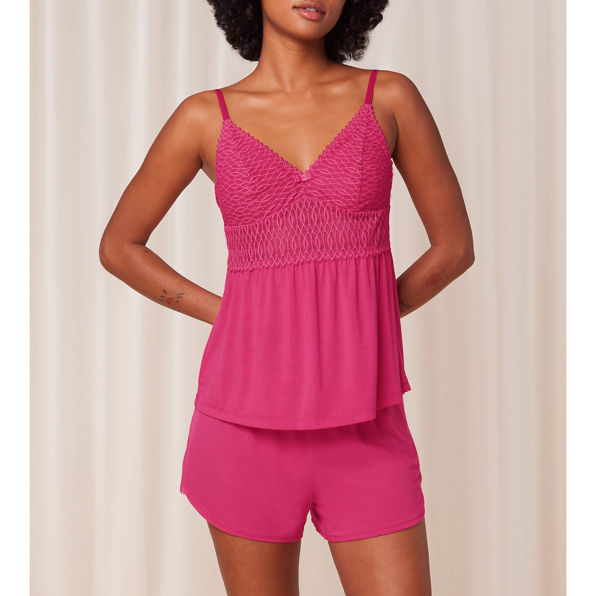 Пижама с шортами Aura Spotlight  50 (FR) - 56 (RUS) розовый